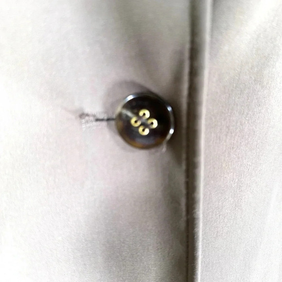 Calvin Klein woman’s tailored over coat Taupe scuba fabric Size Medium - Picture 5 of 7